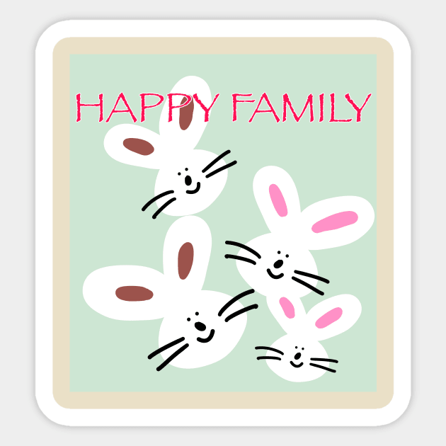 happy family Sticker by yunshop1229